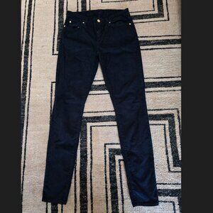 7fmk Dark Blue Micro Corduroy Jeans 7fmk